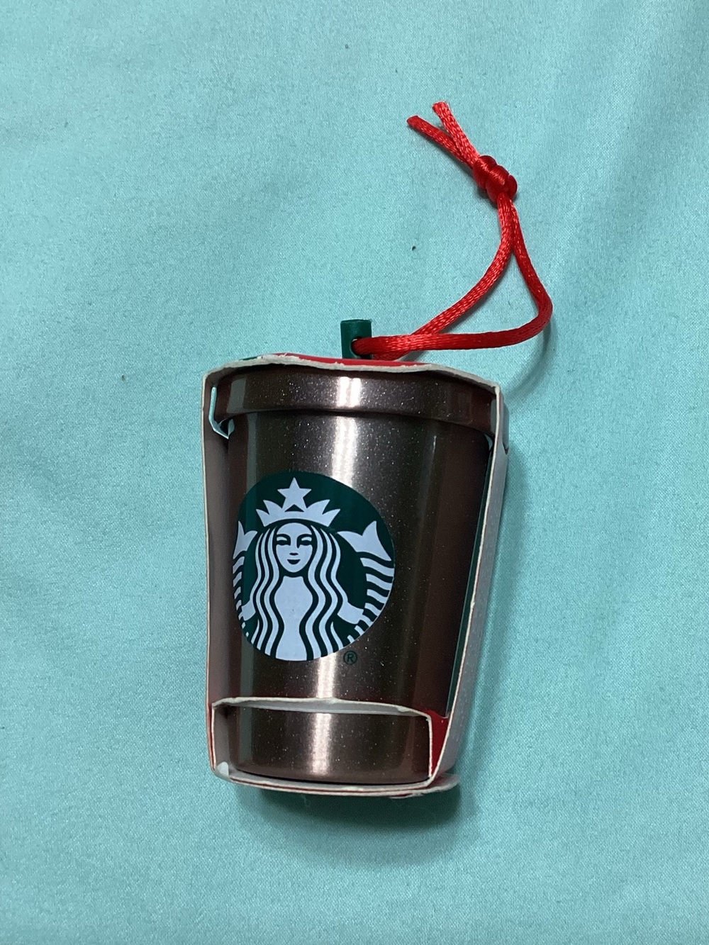 Starbucks 2.5” Stainless Coffee Mug Straw ‘18 Christmas Holiday Ornament Set NWT